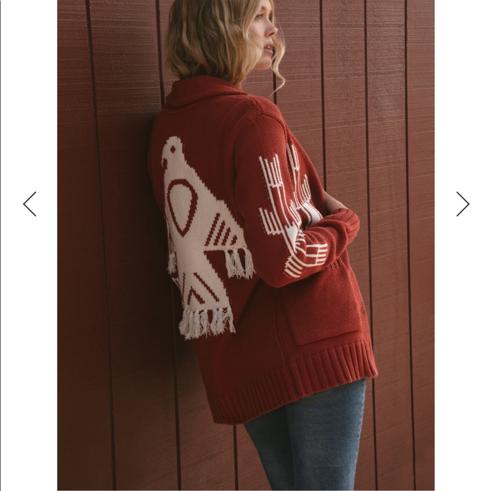 Idyllwind Rust and White Cardigan